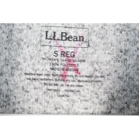 LL Bean Sweater Rugged Fleece Full Zip Jacket Pewter Size Small - Picture 4 of 9